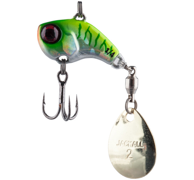 Тейл-спиннер Jackall Deracoup 1/4oz (7.0g) HL Chartreuse Back Tiger
