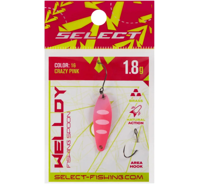 Блесна Select Welldy 1.8g 31mm #16 Crazy Pink