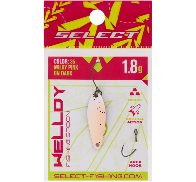 Блесна Select Welldy 1.8g 31mm #35 Milky Pink on Dark