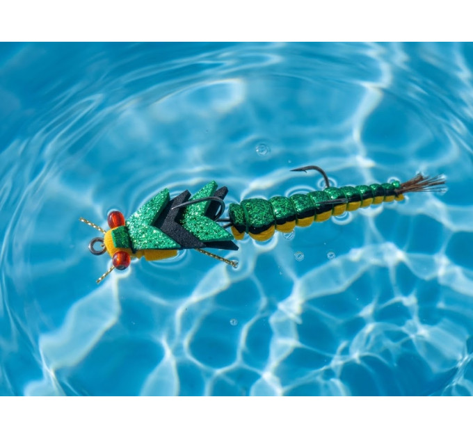 Мандула DaKi Floating Larva 70mm 2.8 #05 Green/Yellow