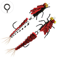 Мандула STRIKE Floating Jig Realistic Stone Big Double Double White-Red (2)