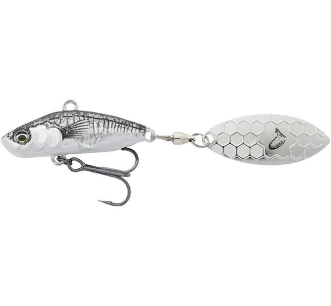 Тейл-спиннер Savage Gear 3D Sticklebait Tailspin 65mm 9.0g Sinking Black Silver