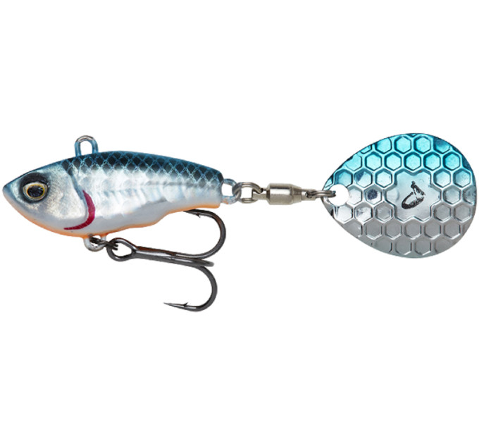 Тейл-спиннер Savage Gear Fat Tail Spin 65mm 16.0g Blue Silver