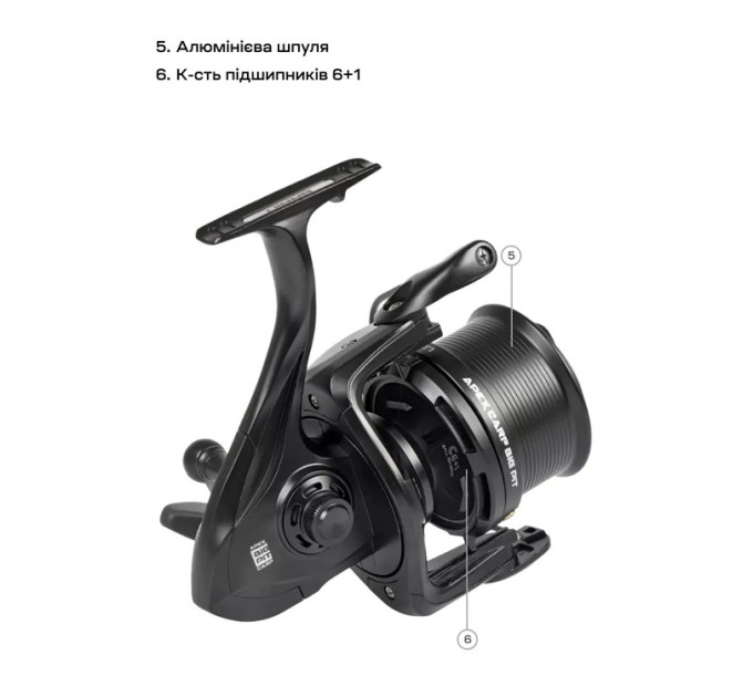 Котушка Brain Apex Carp Big Pit 8000 6+1BB 4.1:1