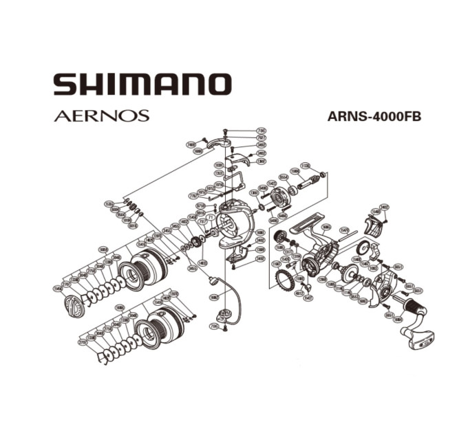 Катушка SHIMANO AERNOS 4000 FB (ARNS4000FB)