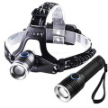 Ліхтар 2 в 1 налобний + в руку Police WD114/TS-18/BL-6888-T6 (2x18650, micro USB, zoom)