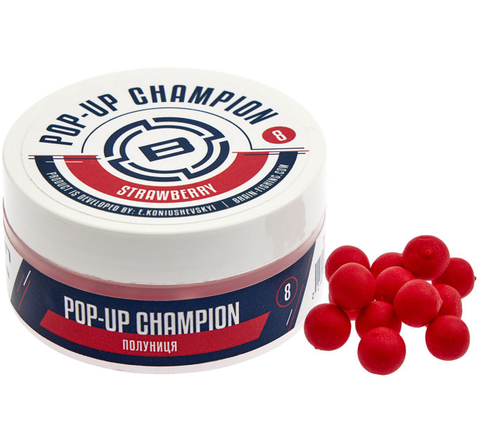 Бойли Brain Champion Pop-Up Strawberry (полуниця) 10mm 34g