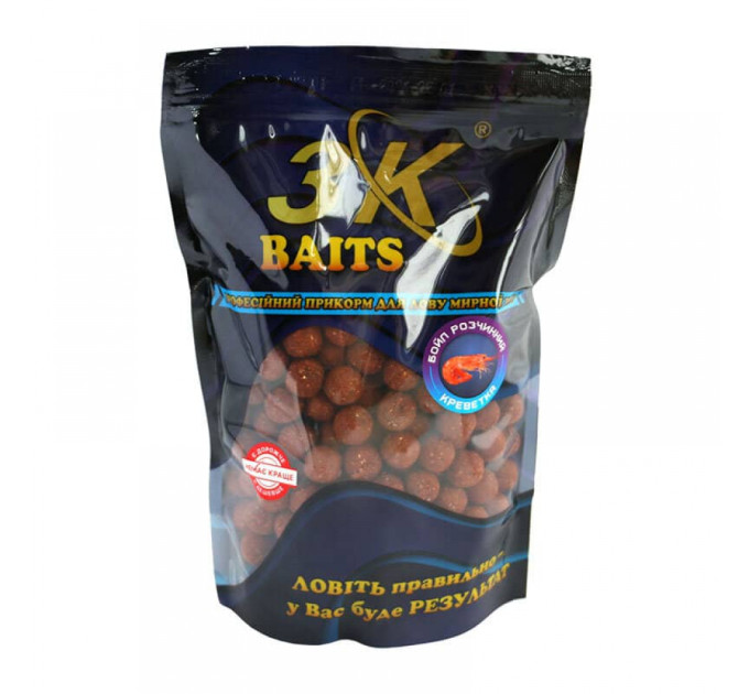 3KBaits Бойл розчинний пилящий 16мм (креветка) 0,8кг
