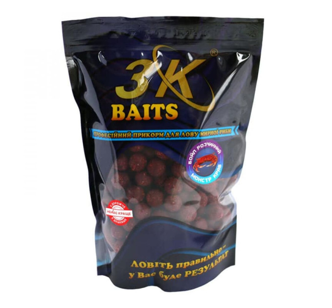 3KBaits Бойл  растворимый пылящий 20мм (монстр краб) 0,8кг