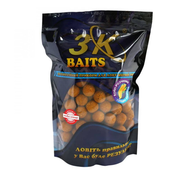 3KBaits Бойл розчинний пилящий 20мм (солодка кукурудза) 0,8кг