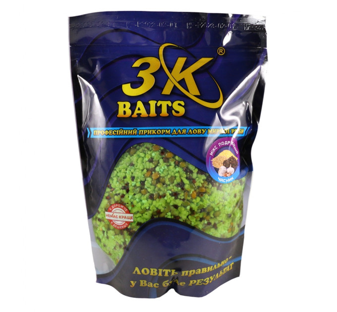 3KBaits Подрібнений Зерновий МІКС (часник) 1000 г