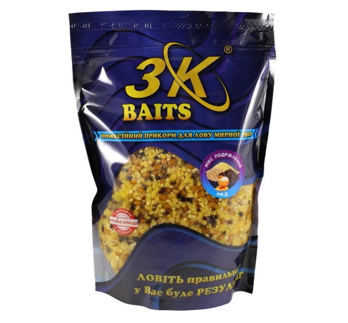 3KBaits Измельченный Зерновой МИКС (мед) 1000 г