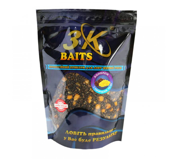 3KBaits Конопля с кукурузой (70/30) 800 г