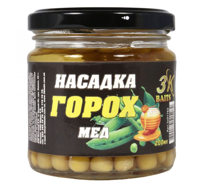 3KBaits Насадка Горох Premium (мед) 200мл