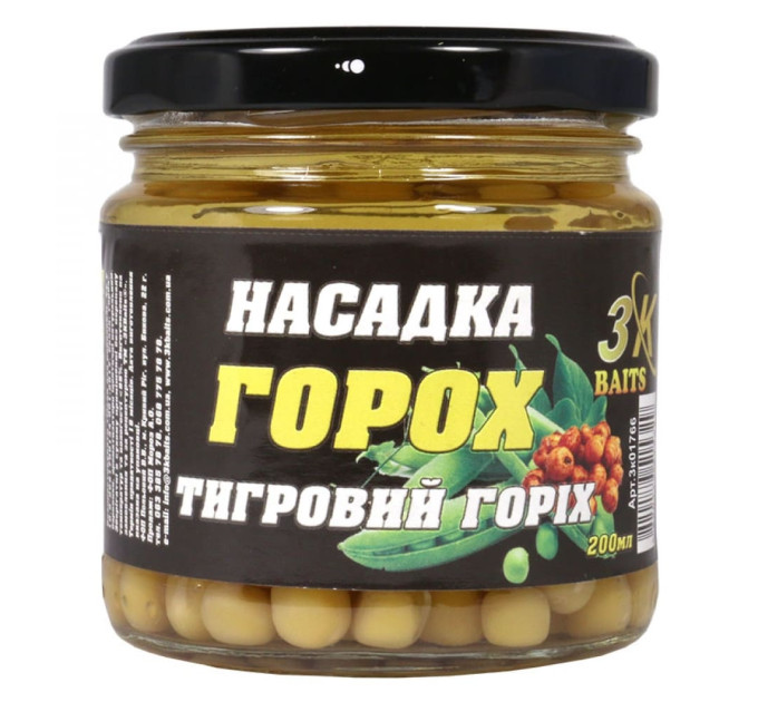 3KBaits Насадка Горох Premium (тигровый орех) 200мл