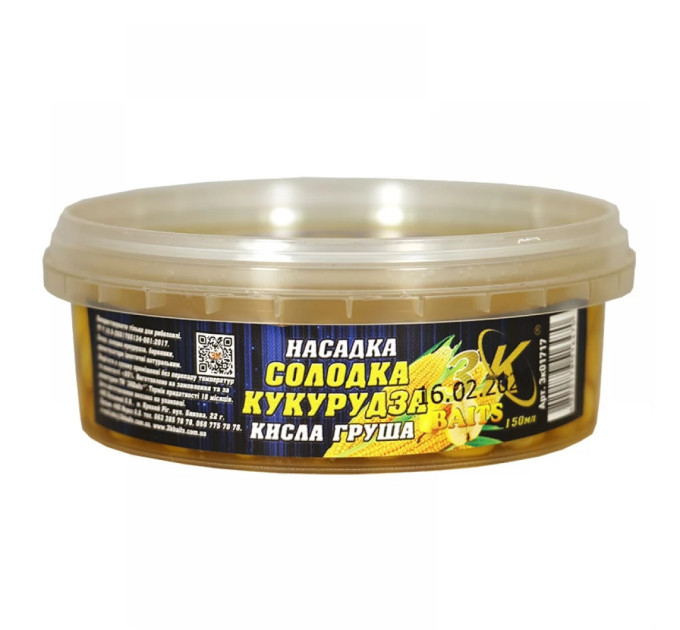 3KBaits Насадка Сладкая кукуруза ПЭТ-банка (кислая груша) 150мл