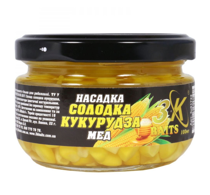 3KBaits Насадка Сладкая кукуруза Premium (мед) 100мл
