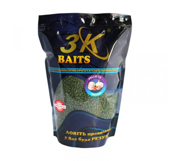 3KBaits Pellets 2 мм (чеснок) 800 г