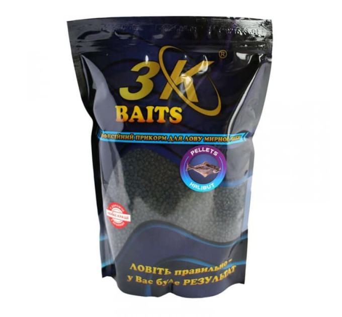 3KBaits Pellets 2 мм HALIBUT (палтус) 800 г