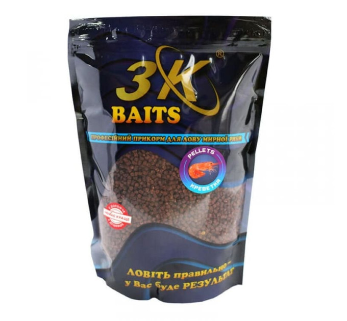 3KBaits Pellets 2 мм (креветка) 800 г