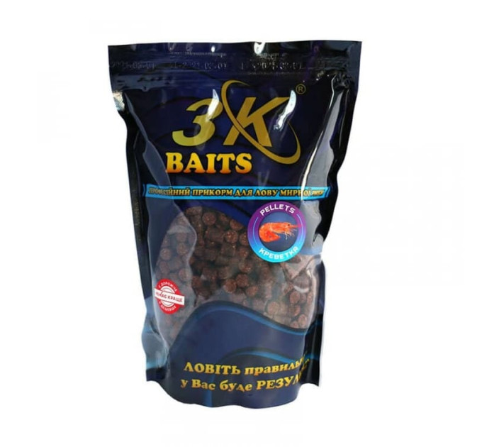 3KBaits Pellets 8 мм (креветка) 800 г