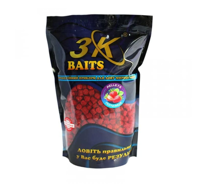 3KBaits Pellets 8 мм (клубника) 800 г