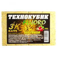 3KBaits Технокубик FLUORO (клубника) 290 г