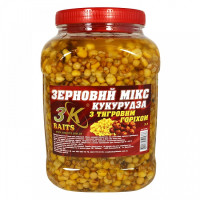 3KBaits Зерновий МІКС КУКУРУДЗА (з тигровим горіхом) відро/банка 3л