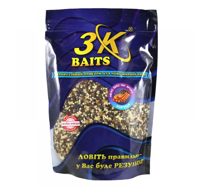 3KBaits Зерновой МИКС Micro Seed Mix + Crushed Tiger nut (корица) 800 г