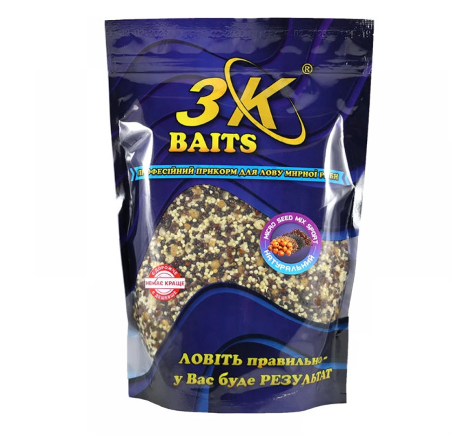 3KBaits Зерновой МИКС Micro Seed Mix + Crushed Tiger nut (натуральный) 800 г