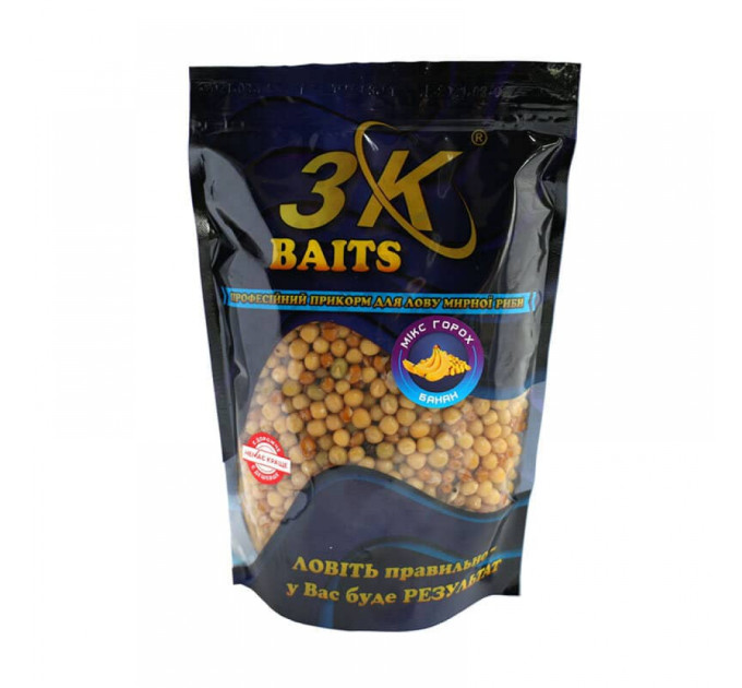 3KBaits Зерновий МІКС ГОРОХ (банан) 1000 г