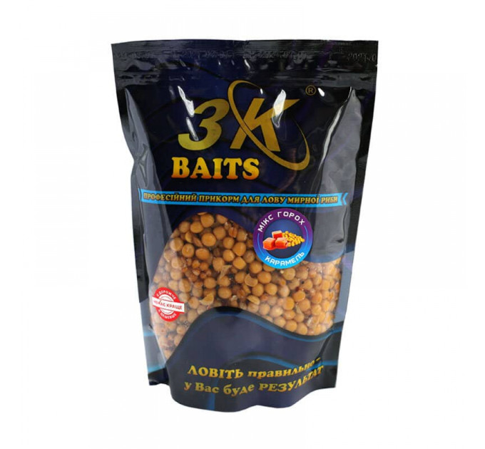3KBaits Зерновий МІКС ГОРОХ (карамель) 1000 г