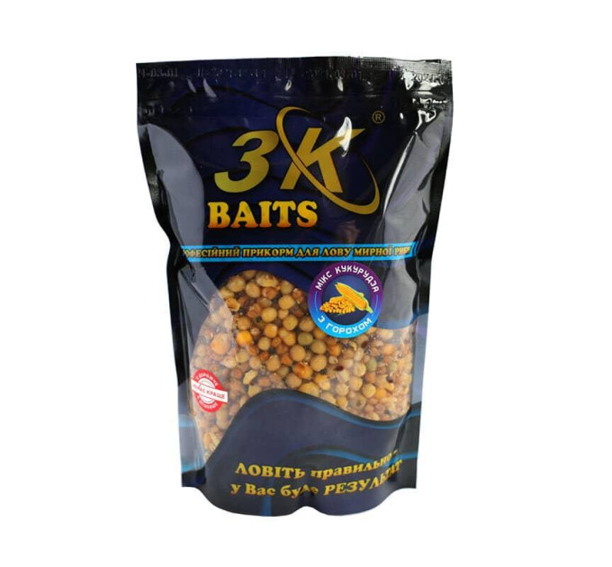 3KBaits Зерновий МІКС ГОРОХ (натуральний) 1000 г