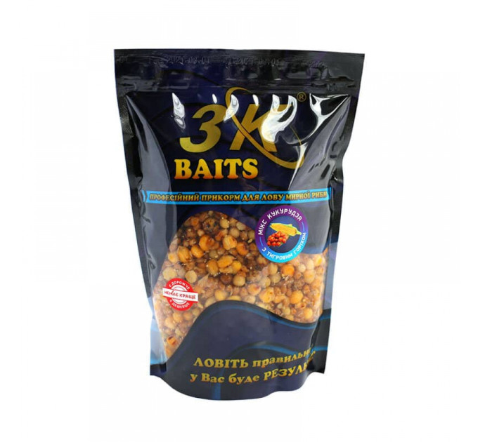 3KBaits Зерновий МІКС КУКУРУДЗА (з тигровим горіхом) 1000 г