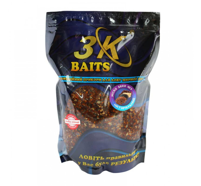 3KBaits Зерновой МИКС Micro Seed Mix (натуральный) 1000 г