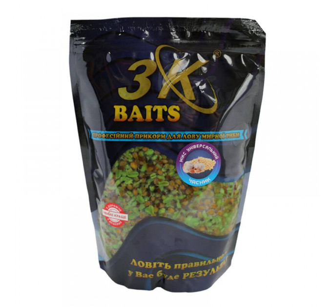 3KBaits Зерновой МИКС Универсальный (чеснок) 1000 г