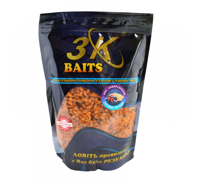 3KBaits Зерновой МИКС Универсальный (лесная ягода) 1000 г