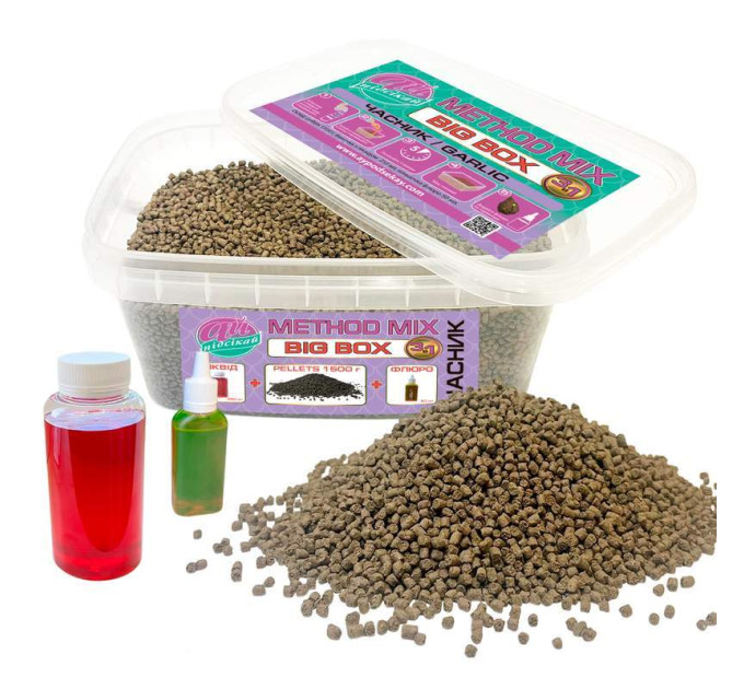 Method mix BIG BOX АЙ-Підсікай (3 в 1) 1500g + 250ml + 50ml Часник