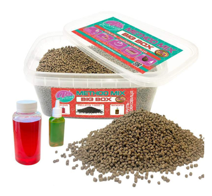 Method mix BIG BOX АЙ-Підсікай (3 в 1) 1500g + 250ml + 50ml Криль/Шовковиця