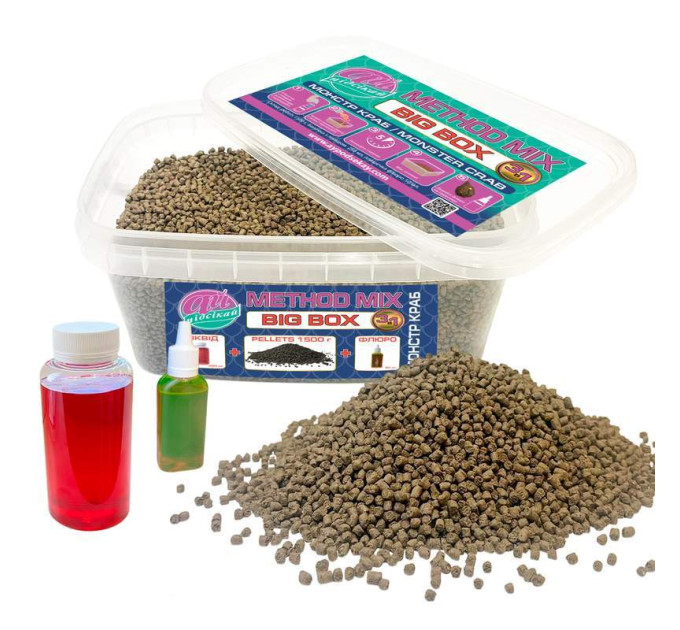 Method mix BIG BOX АЙ-Підсікай (3 в 1) 1500g + 250ml + 50ml Монстр Краб