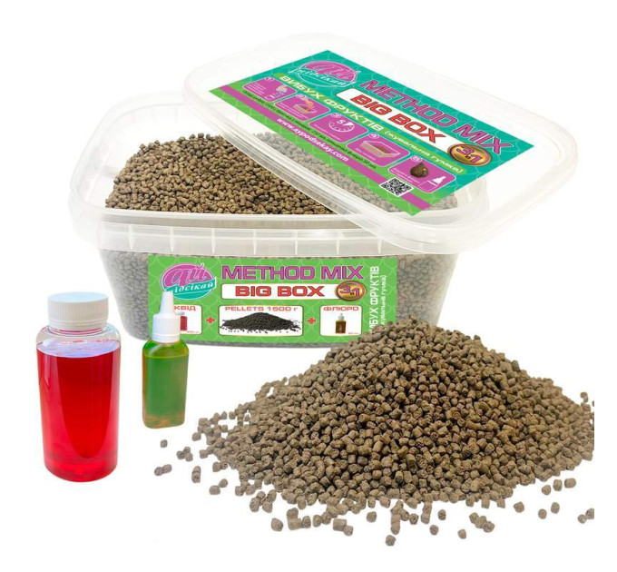 Method mix BIG BOX АЙ-Підсікай (3 в 1) 1500g + 250ml + 50ml Вибух Фруктів