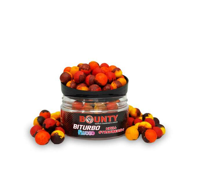 Bounty Premium boyle+pop-up FLUORO BITURBO KRILL / STRAWBERRY 12мм