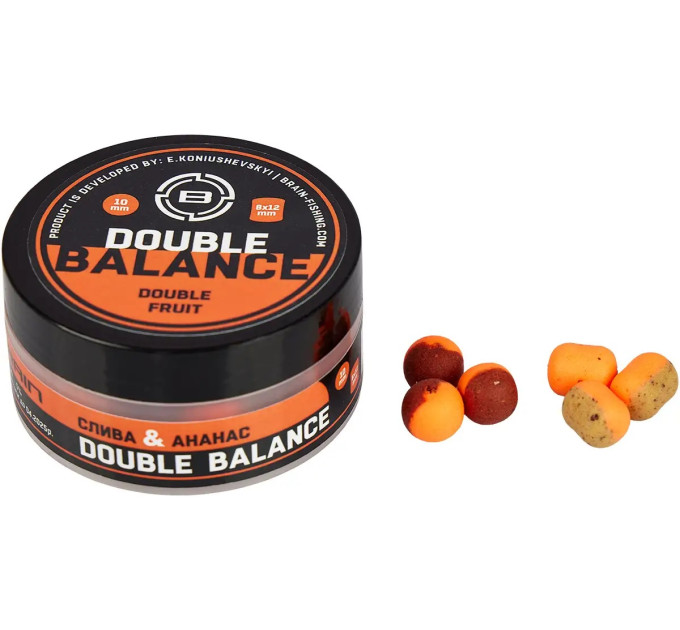 Бойли Brain Double Balance Double Fruit (cлива + ананас) 12+10х14mm