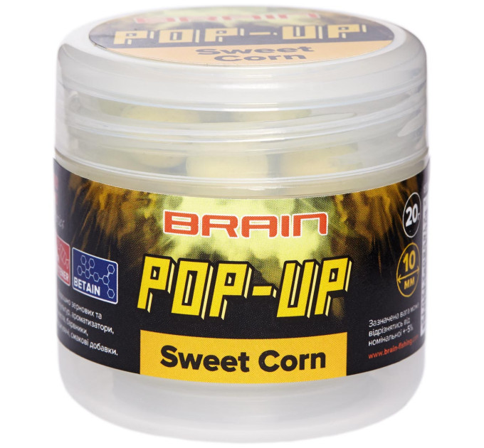 Бойлы Brain Pop-Up F1 Sweet Corn (кукуруза) 14mm 15g