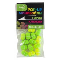 МИНИ Бойлы DOLPHIN плавающие POP UP горох-клюква 6х10мм