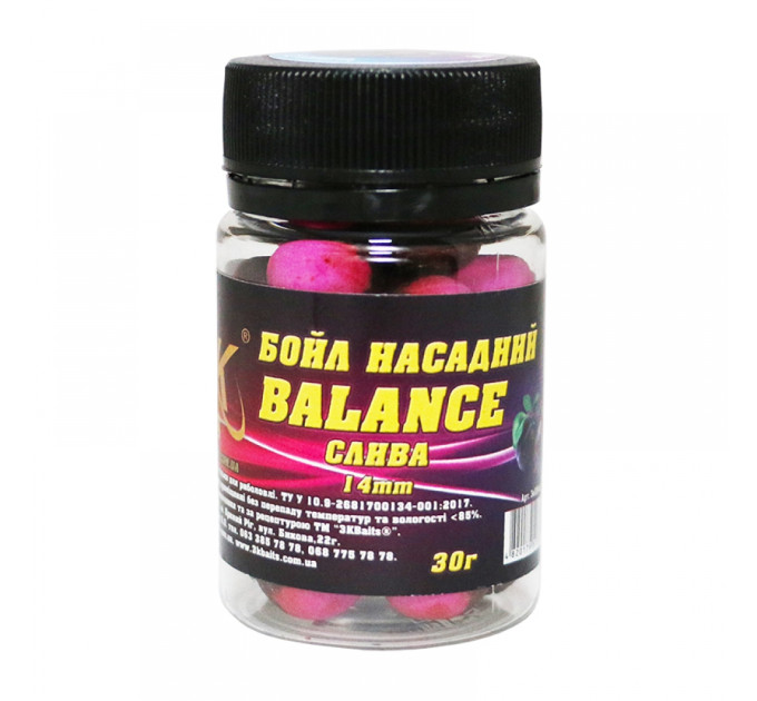 3KBaits Бойл насадочный Balance 14мм (слива) 30г