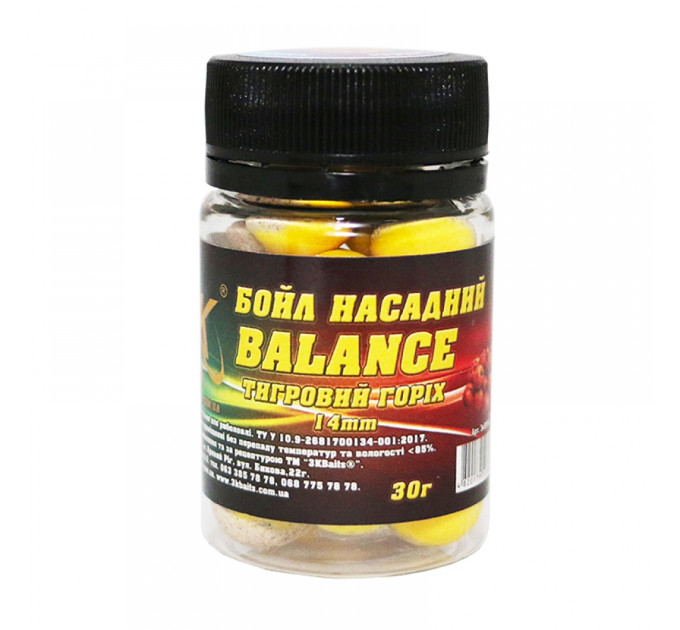 3KBaits Бойл насадочный Balance 14мм (тигровый орех) 30г