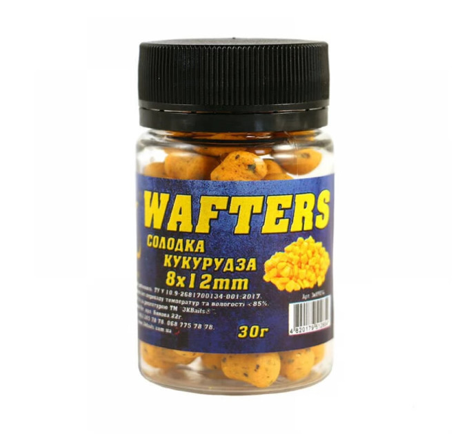 3KBaits Бойл Wafters 8*12мм (солодка кукурудза) 30г