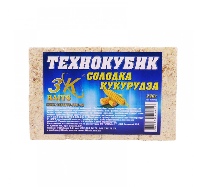 3KBaits Технокубик (сладкая кукуруза) 290 г