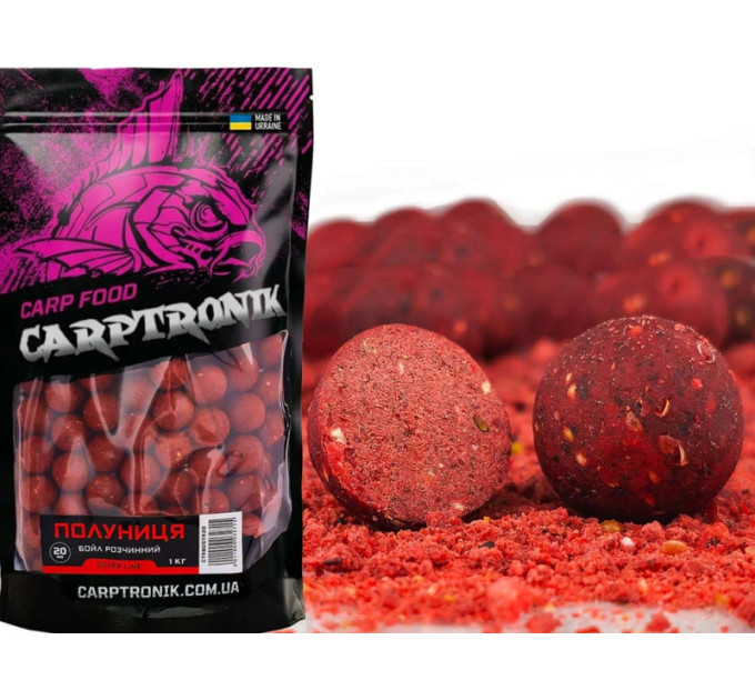 Carptronik Бойл растворим Клубника 20мм 1кг